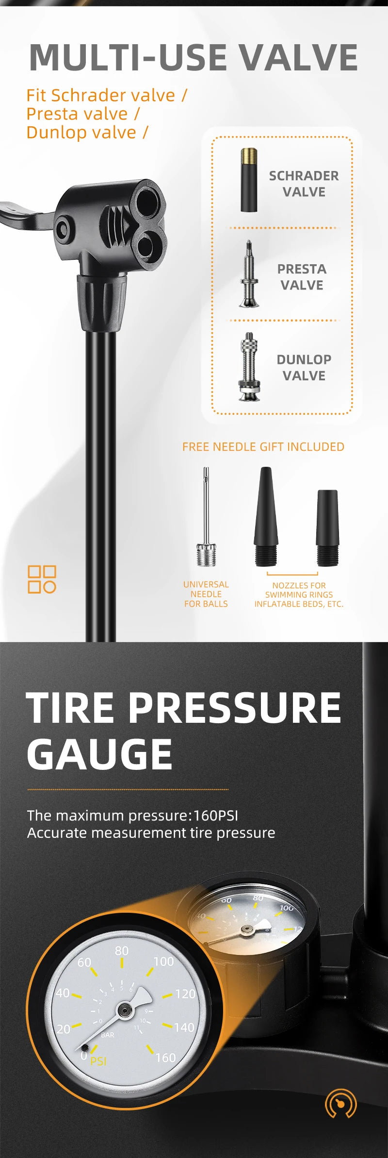 PumpFlex – Stainless Steel Bike Pump