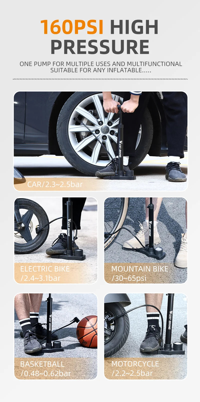 PumpFlex – Stainless Steel Bike Pump